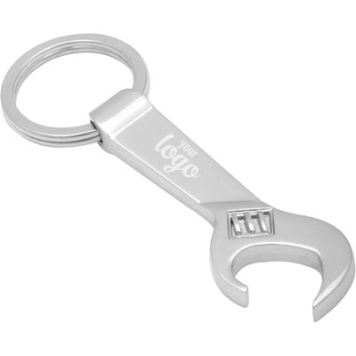 Engraved Wrench Bottle Opener Key Ring